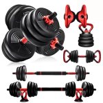 Burnlab 6 in 1 multifunctional weight training kit – Dumbbells, Kettlebells, Barbells & Push up brackets in 1