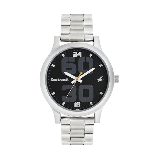 Fastrack Bold Quartz Analog Black Dial Silver Stainless Steel Strap Watch for Guys Latest Deal On Fastrack Bold Quartz Analog Black Dial Silver Stainless Steel Strap Watch for Guys - Dealsified