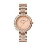 Fossil Stainless Steel Women Karli Rose Gold Dial Analog Watch