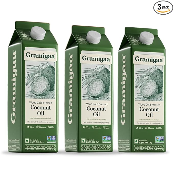 Latest Deal On Gramiyaa Cold Pressed Coconut Oil 3 Litre - Dealsified