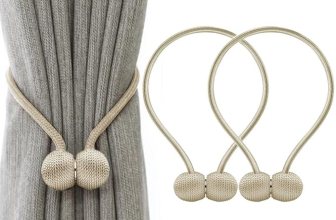 INOVERA (LABEL) 2 Pieces Window Curtain Tiebacks Drapery Hold-Backs Band for Office Home Decorative