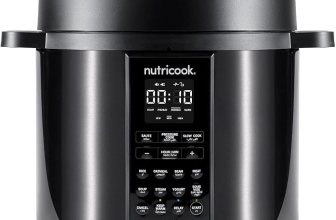 Nutricook Smart Pot 2 Stainless Steel 6 QT (5.7L), 1000W 9-in-1 Instant Programmable Electric Pressure Cooker