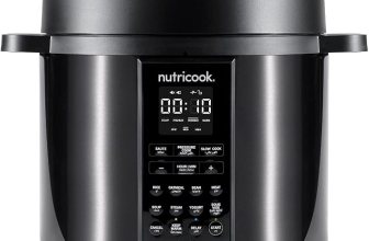 Nutricook Smart Pot 2 Stainless Steel 6 QT (5.7L), 1000W 9-in-1 Instant Programmable Electric Pressure Cooker