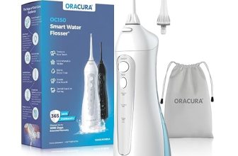 ORACURA OC150 Lite Smart Water Flosser for Teeth (White, 2 Tips)