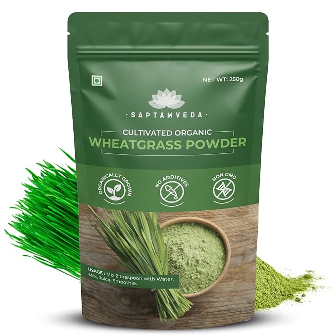 Latest Deal On SAPTAMVEDA 100% Organic Wheat Grass Powder - Dealsified