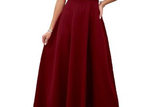 Shasmi Girl’s & Women’s Solid Color V-Neck A-Line Maxi Dress for Women
