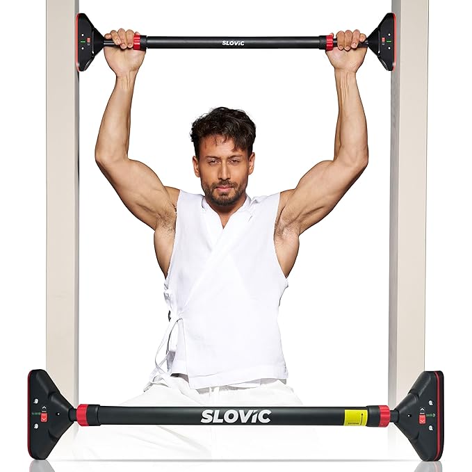 Latest Deal On Slovic Pull Up Bar for Home for Kids & Adults [250 KG] | Anti-Skid Grip - Dealsified