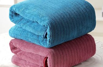 Story@Home 2 x Towels for Bath Large Size 400 GSM Microfiber, Blue & Pink