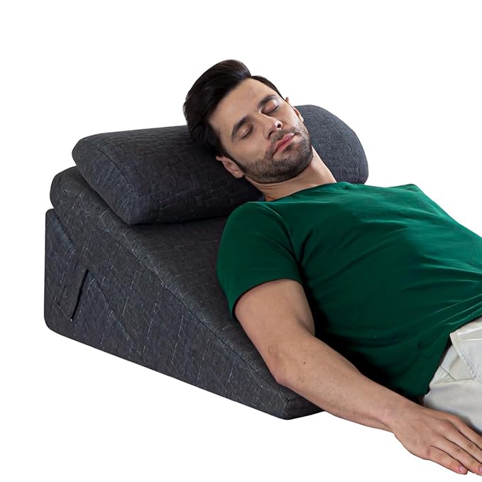Latest Deal On The White Willow Wedge Pillow for Back Support - Dealsified