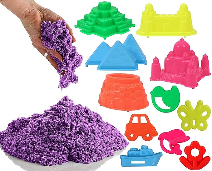 Latest Deal On Toyshine 1 Kg Creative Sand for Kids with 12 Play Molds - Dealsified