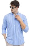 U TURN Men’s Casual Printed Striped Stylish Latest Formal Plus Size Shirt for Men