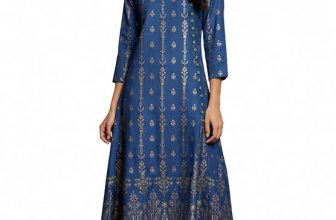 Yash Gallery Women’s Rayon Relaxed Fit Anarkali Floral Printed Kurta