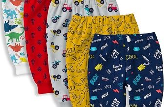 minicult Cotton Pajama Pants with All Over Print for Boys and Girls (Multicolor Designs)(Pack of 5)