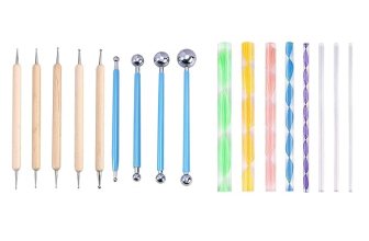 worison 17 Piece Ball And Wood Dotting And Mandala Tool Combo Set, Multicolor