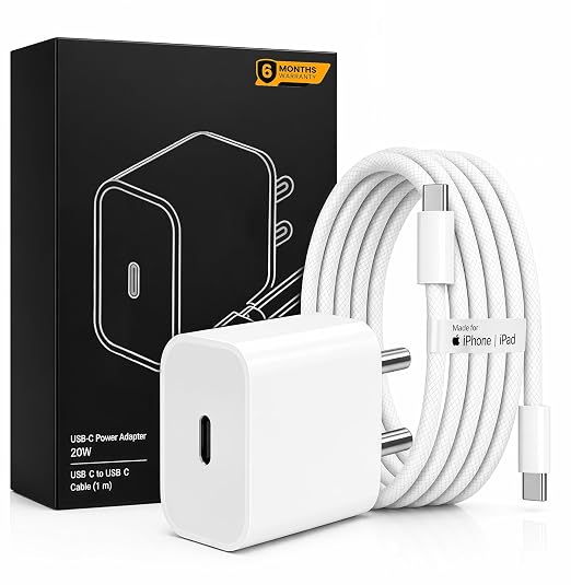 20W USB-C Charger with Type-C Cable Fast Charging for iPhone & iPad Kit Latest Deal On 20W USB-C Charger with Type-C Cable Fast Charging for iPhone & iPad Kit - Dealsified