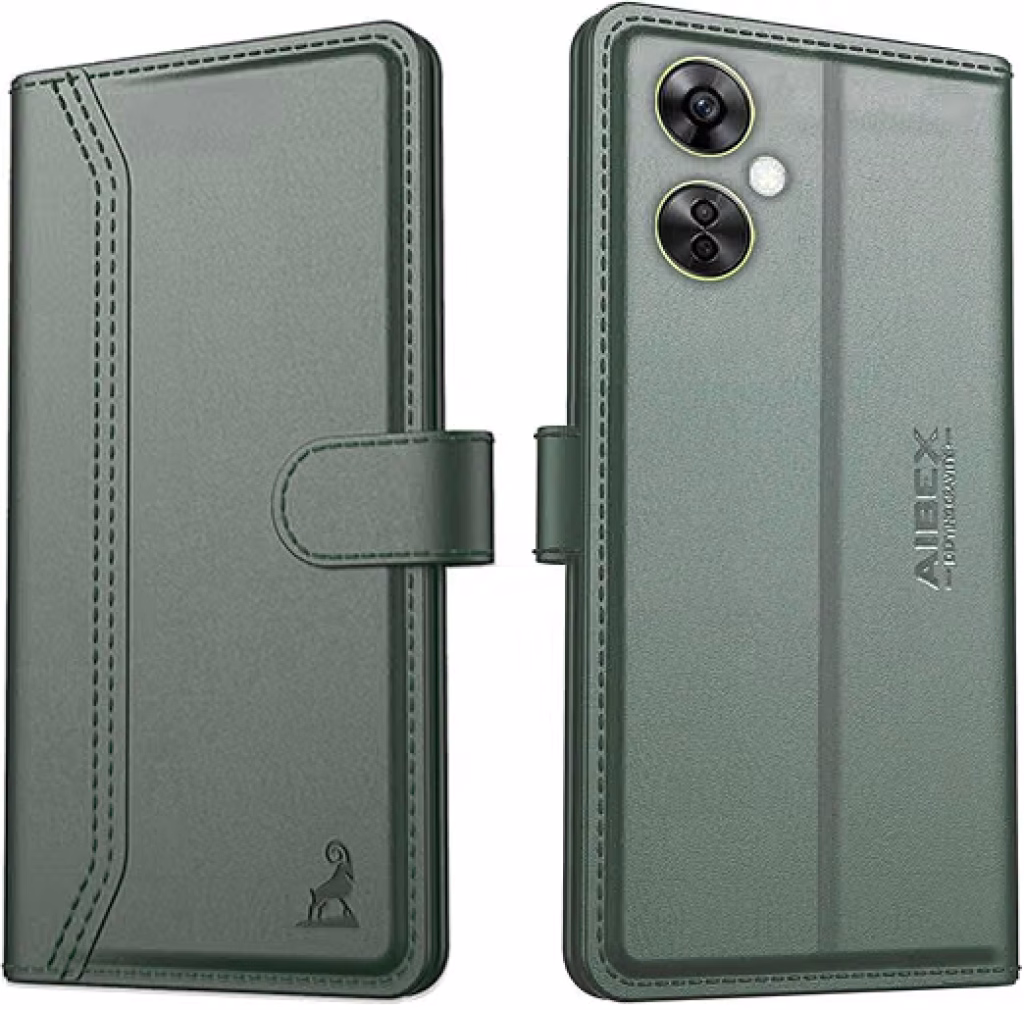 Latest Deal On AIBEX ® Compatible with OnePlus Nord CE 3 Lite 5G Flip Cover Leather Finish - Dealsified
