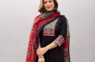 Amayra Women’s Pure Cotton A-Line Kurta Set with Palazzo Pants & Dupatta