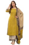 Amayra Women’s Pure Cotton Straight Kurta Set with Palazzo Pants & Dupatta