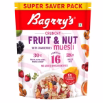 Bagrry’s Crunchy Fruit & Nut Muesli with 30% Fruits, Nuts, Seeds, Bran & Honey – 750G
