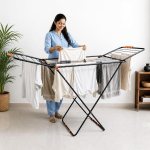 BonKaso Foldable Cloth Drying Stand for Drying Clothes