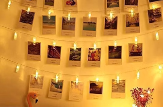 Desidiya® 16 Plastic Photo Clip Led String Lights Warm White 3 Meter Photo Hanging Lighting