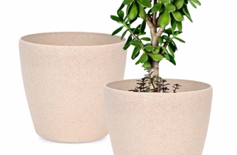 Eha Set of 2 Earth-Friendly Deco 7″ Self-Watering pots and Planters