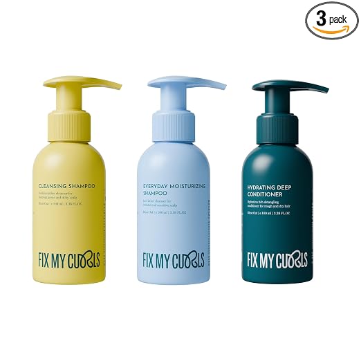 Latest Deal On Fix My Curls Wash Day Trio | Cleansing & Moisturizing Shampoo, Hydrating Deep Conditioner - Dealsified