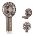 Gesto Portable Fan Rechargeable with LED Light – Foldable Mini Fan