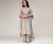 GoSriKi Women Roman Glass A-Line Kurta with Palazzo