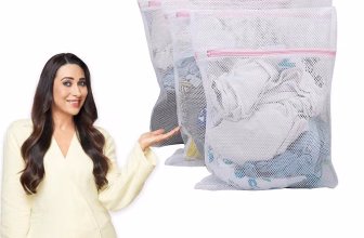 HOKIPO Mesh Laundry Clothes Washing Bag, Pack Of 3