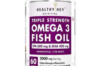 HealthyHey Nutrition Omega 3 Fish Oil Capsules Supplement