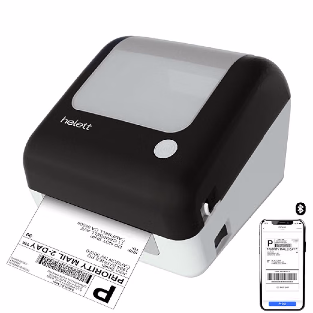 Latest Deal On Helett® H30CPro Wireless(Bluetooth+USB)Thermal Label Printer with Inbuilt Paper Holder Compartment - Dealsified