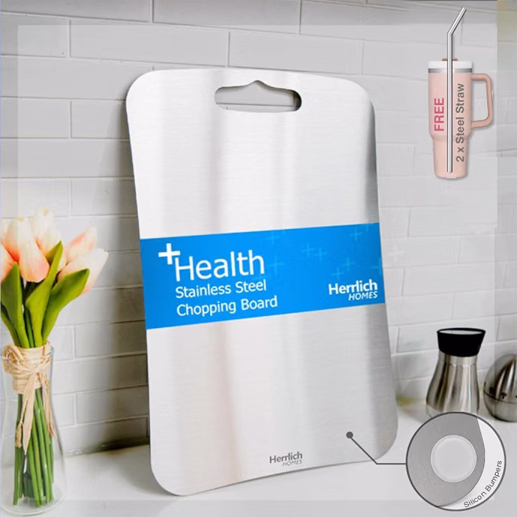 Latest Deal On Herrlich Homes Premium 304 Stainless Steel Rectangle Chopping Board - Dealsified
