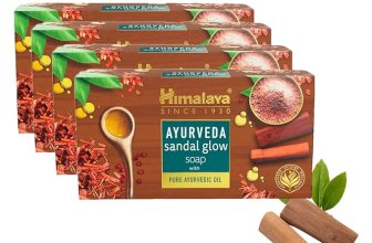 Himalaya Ayurveda Sandal Glow Soap, 75 gm (Pack of 4, 300 gm)