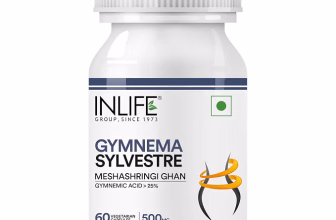 INLIFE Gymnema Sylvestre Supplement 500mg, Gurmar, 60 Veg Caps