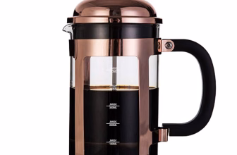 InstaCuppa French Press Coffee Maker with 4 Part Superior Filtration 600 ML, Copper