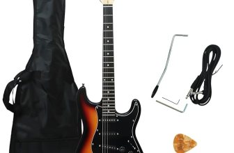 JUAREZ JRZ-ST01-3TS, 6 Strings Linden Wood Electric Guitar, Right Handed with Bag/Case, 2 x Picks