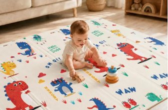 LILTOES Speedy Saurus Double-Sided Waterproof Baby Play Mat for Kids