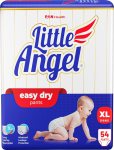 Little Angel Baby Easy Dry Diaper Pants With 12 Hrs Absorption (XL) Size 54 Count