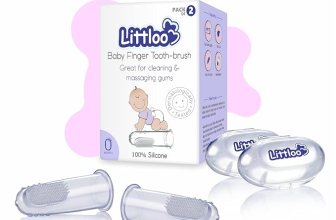 Littloo Baby Finger Toothbrush – 100% Silicone Infant Finger Brush for Cleaning & Massaging Gums