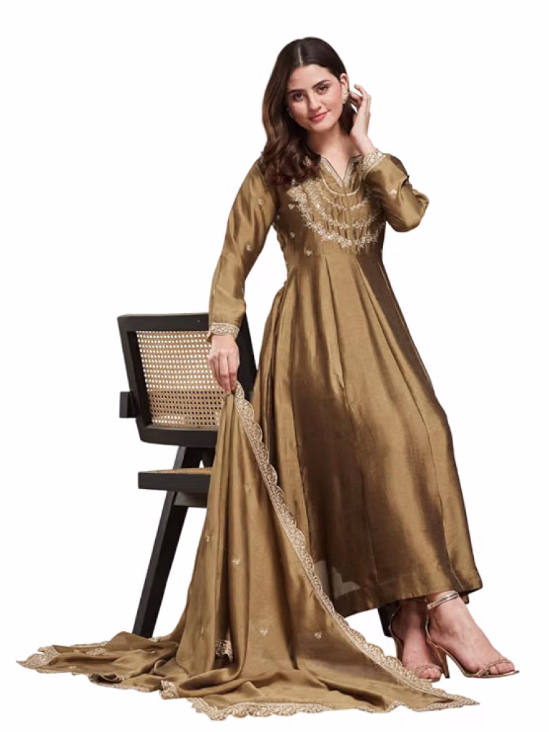 MOKOSH Women’s Silk Embroidery Anarkali Kurta Pant with Dupatta Latest Deal On MOKOSH Women’s Silk Embroidery Anarkali Kurta Pant with Dupatta - Dealsified