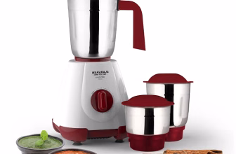 Maharaja Whiteline 500W Mixer Grinder with 3 Stainless Steel Jars with lid