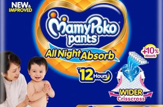 Mamypoko pants All night absorb| Pant Style Baby Diapers Large Size(L), 124 Count