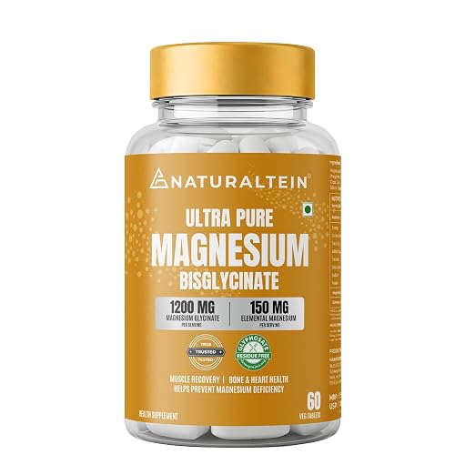 Naturaltein Magnesium Glycinate 1200mg (150mg Elemental), 60 Tablets Latest Deal On Naturaltein Magnesium Glycinate 1200mg (150mg Elemental), 60 Tablets - Dealsified