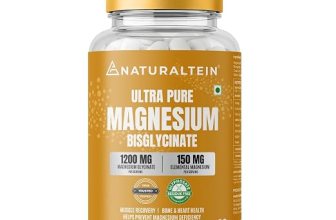 Naturaltein Magnesium Glycinate 1200mg (150mg Elemental), 60 Tablets