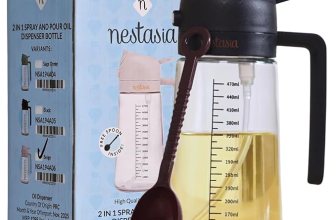 Nestasia 2 in 1 Oil Sprayer & Dispenser Glass Bottle for Kitchen (470ml)