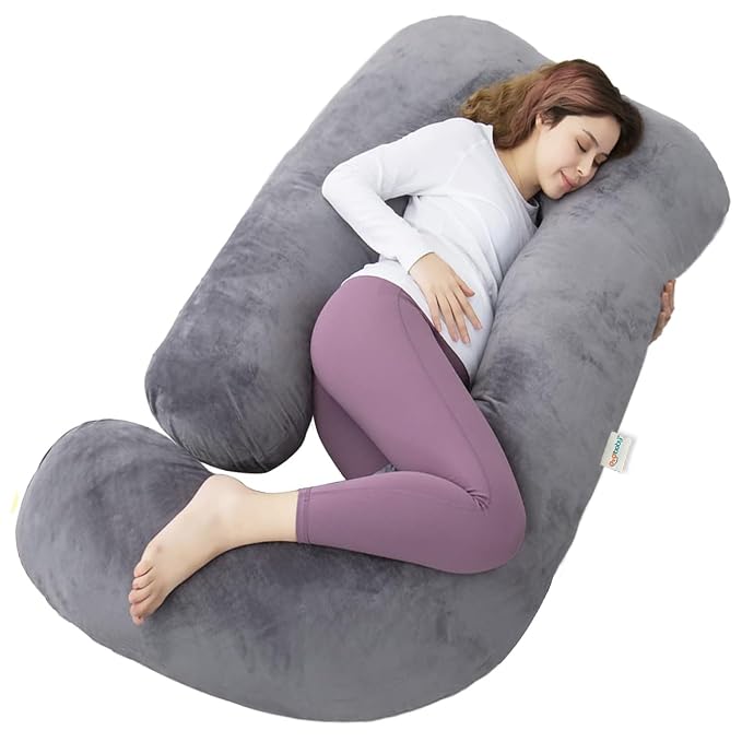 Latest Deal On OYO BABY Pregnancy Pillows for Sleeping J-Shape Full Body Pillow and Maternity Support - Dealsified