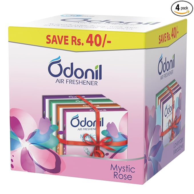 Latest Deal On Odonil Bathroom Air Freshener Blocks Mixed Fragrances - 192g (48g, Pack of 4) - Dealsified