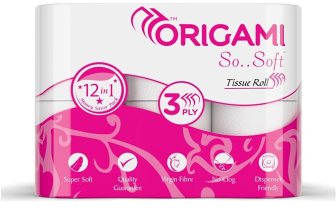 Origami So Soft Toilet Tissue Paper | 3 Ply | Pack of 12