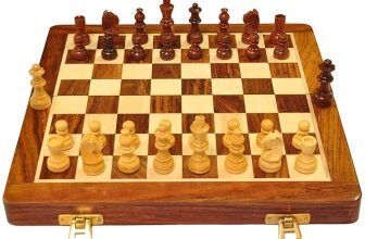 PALM ROYAL HANDICRAFTS 12 Inches Wooden Handmade Foldable Magnetic Chess Board Set